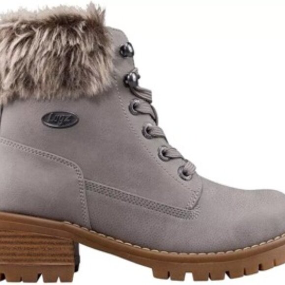 Lugz Women's Flirt Hi Fur Classic 6-in Chukka Fashion Boot Combat Grey Size 6 - Picture 1 of 5